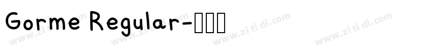 Gorme Regular字体转换